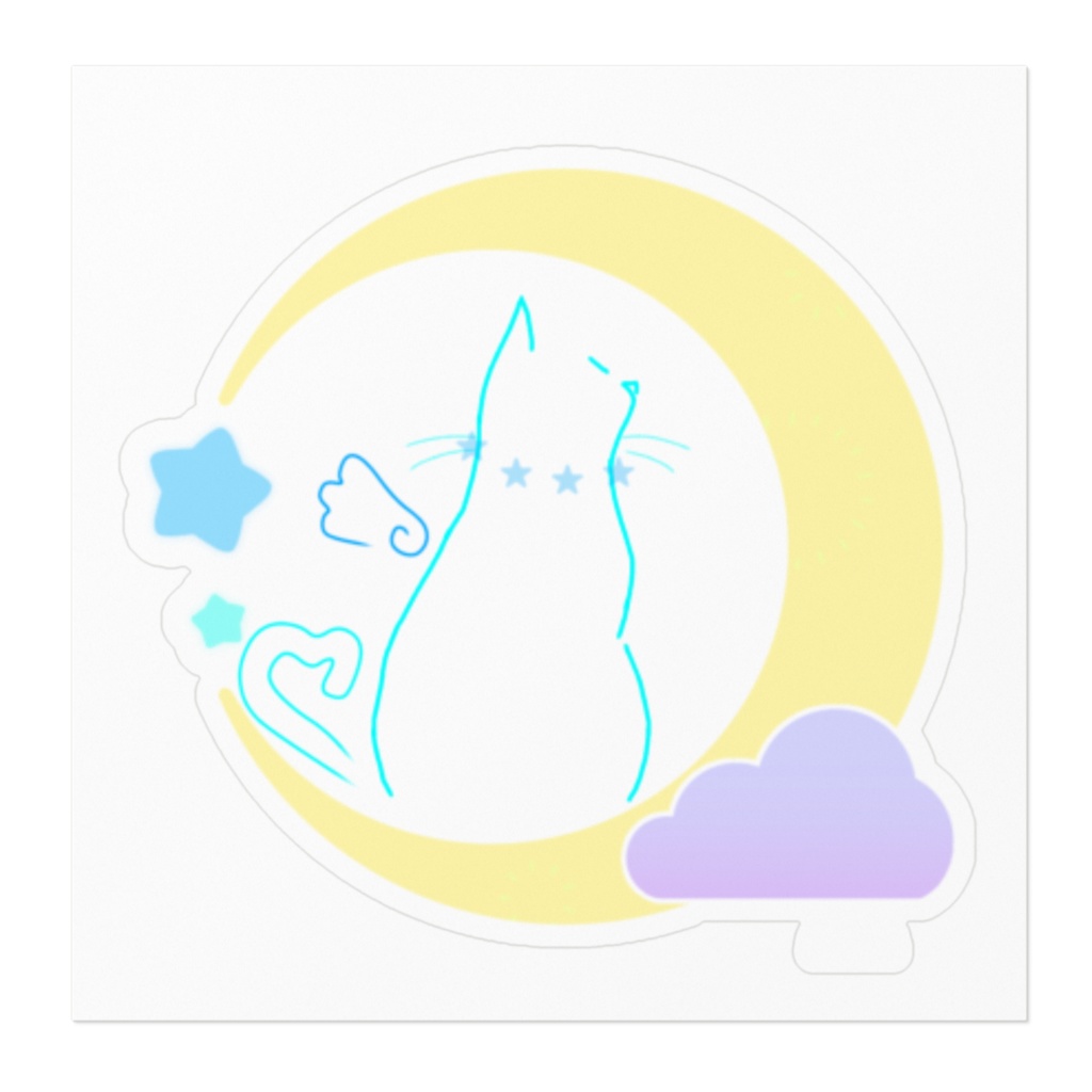 moon cat𓏲𓎨🌙ステッカー