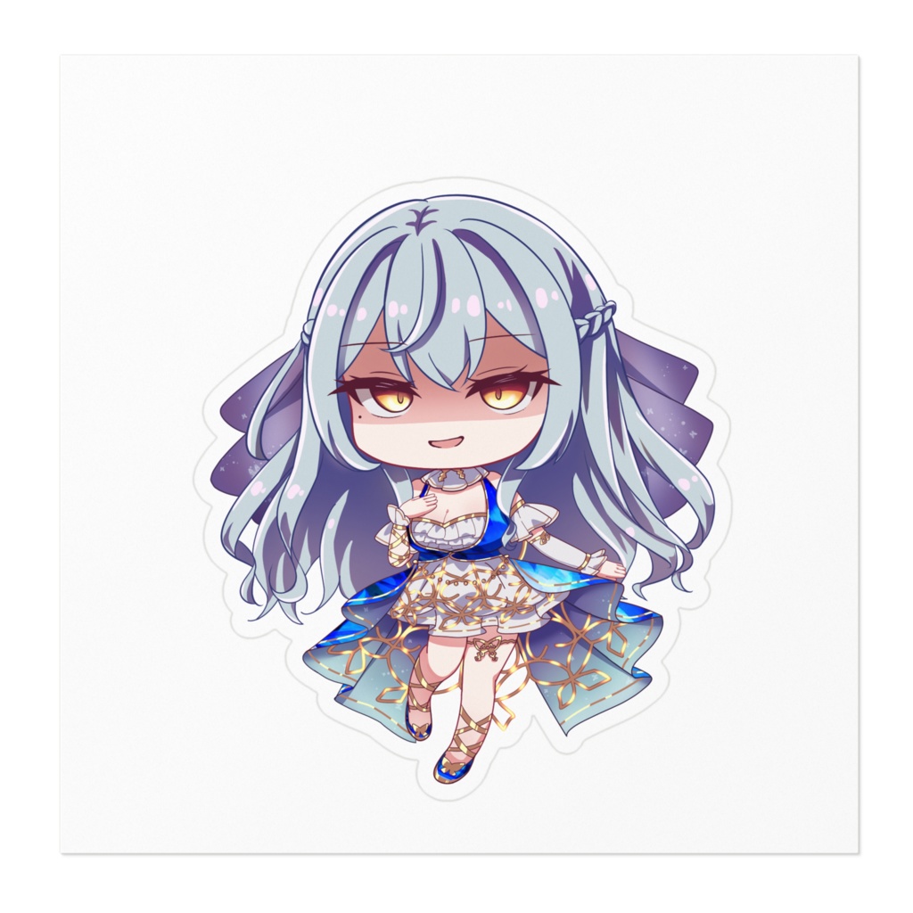 鬼雨ちよこ黒笑ステッカー