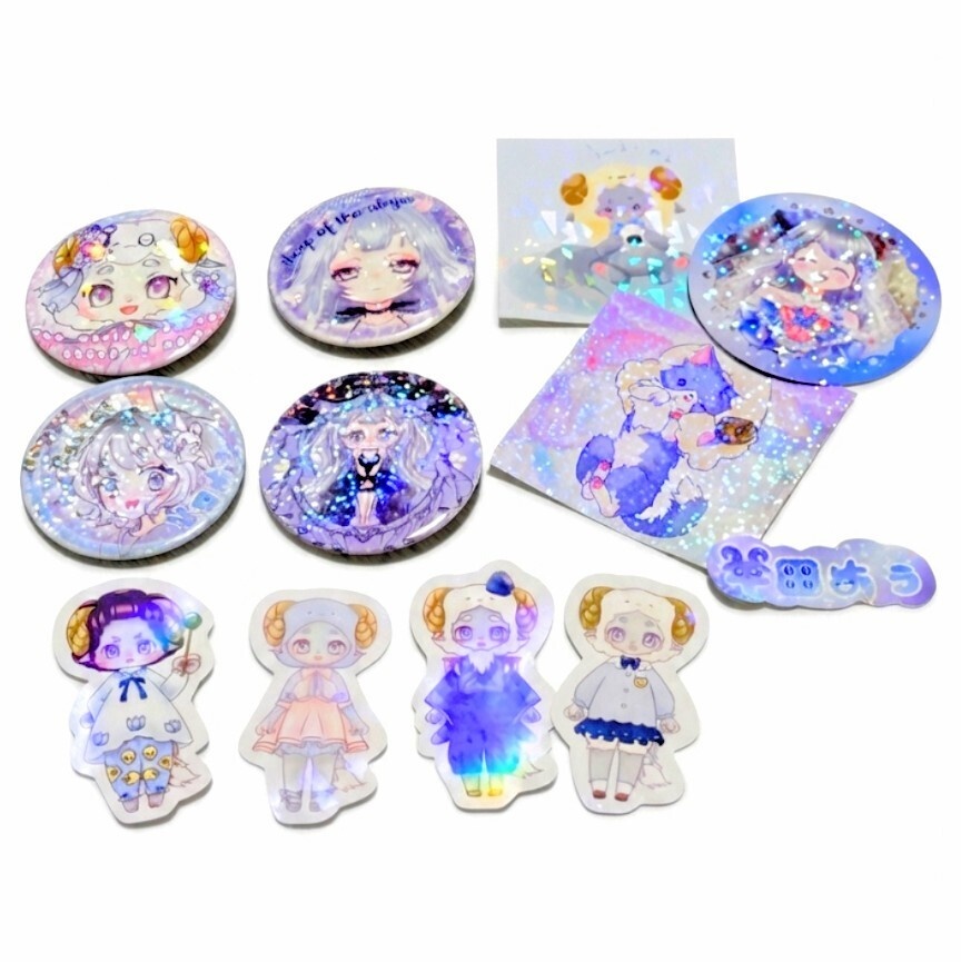缶バッジ＋ステッカーセット🌷
