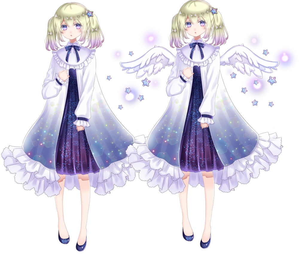 星空の天使 羽無し可立ち絵素材 ゲーム・TRPGなどに