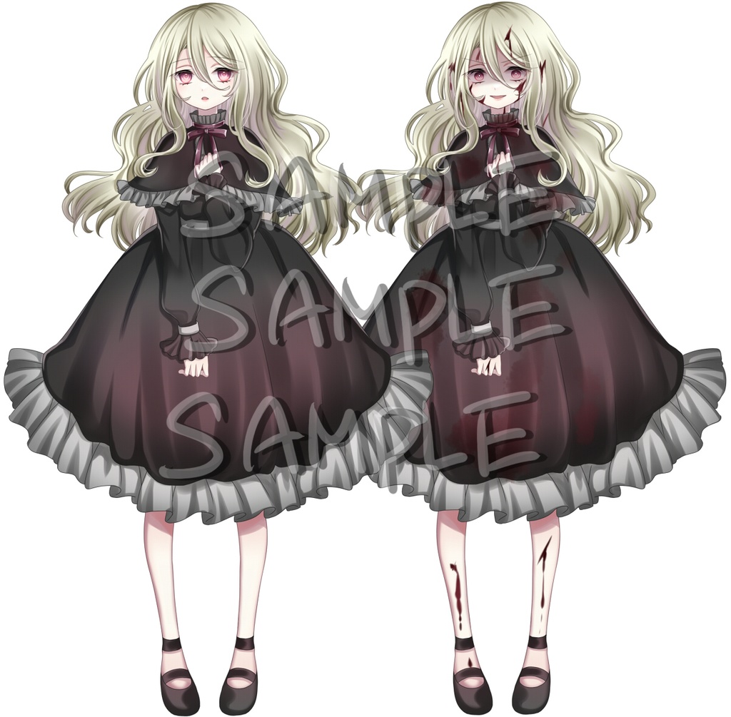 立ち絵素材 ゲーム・TRPGなどに ホラー少女