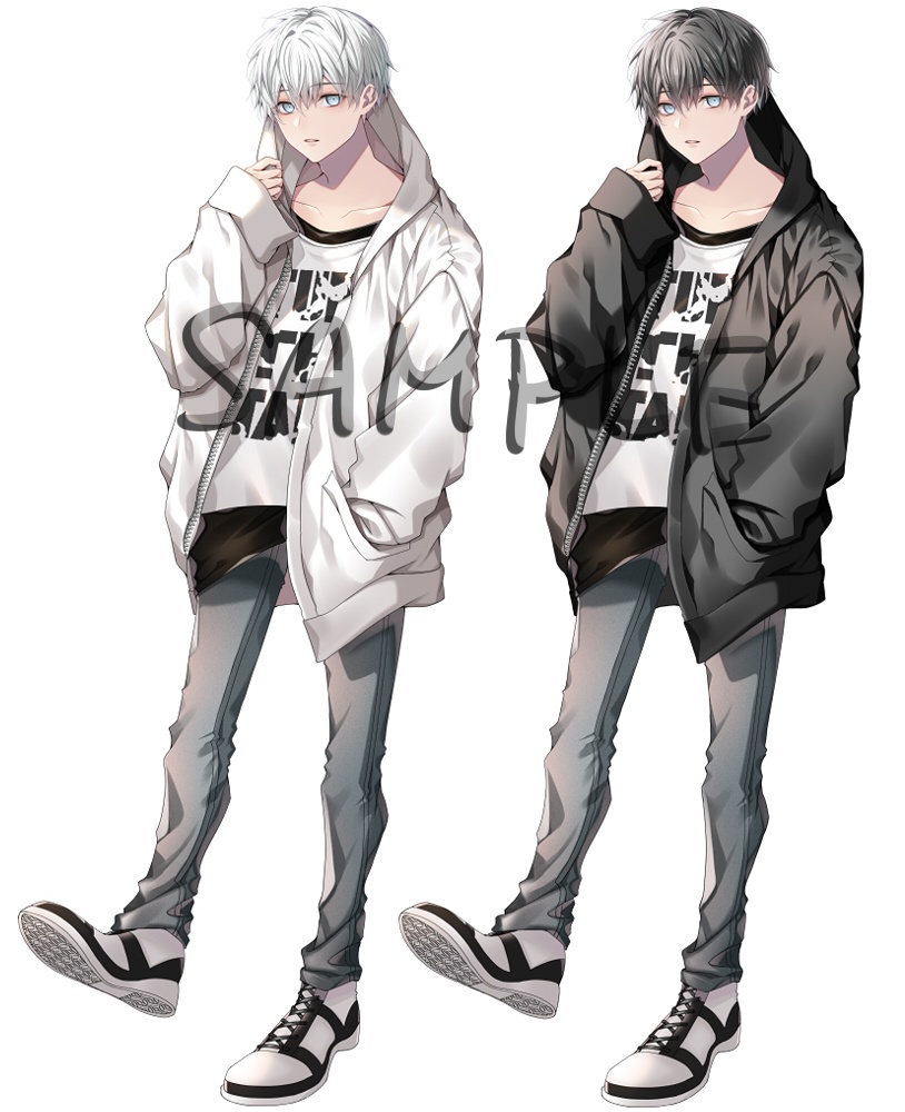 白黒少年 獣人・表情差分追加オプション有