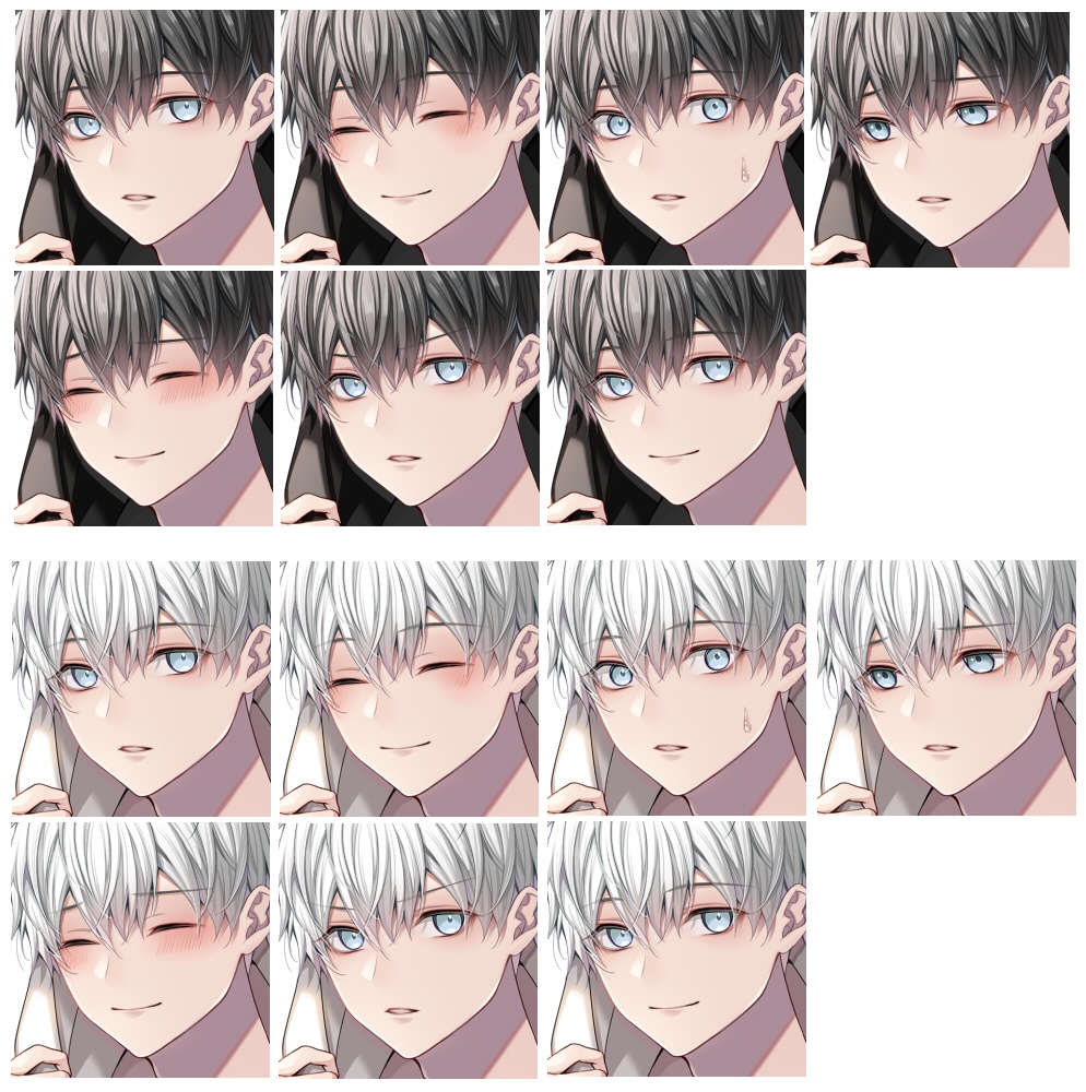 白黒少年 獣人・表情差分追加オプション有