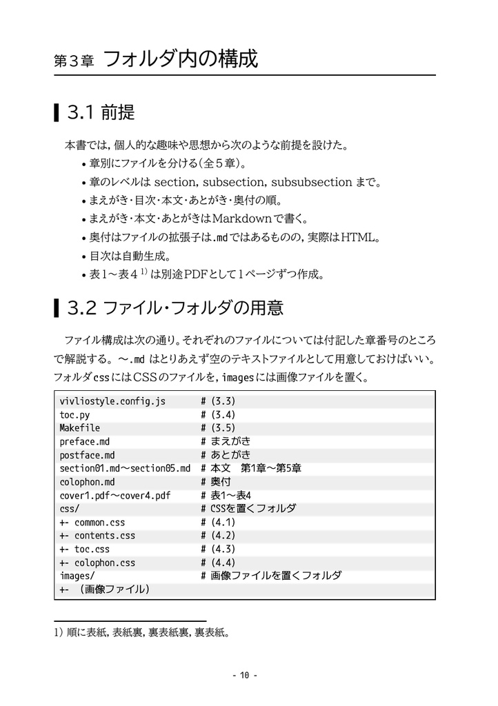 Vivliostyleでつくるうすい本