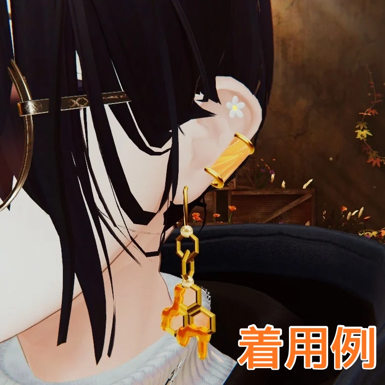 【PB&MA対応&】ぷっくりハニーイヤリング🍯