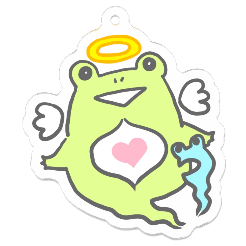 解剖カエルちゃん アクリルキーホルダー(成仏)