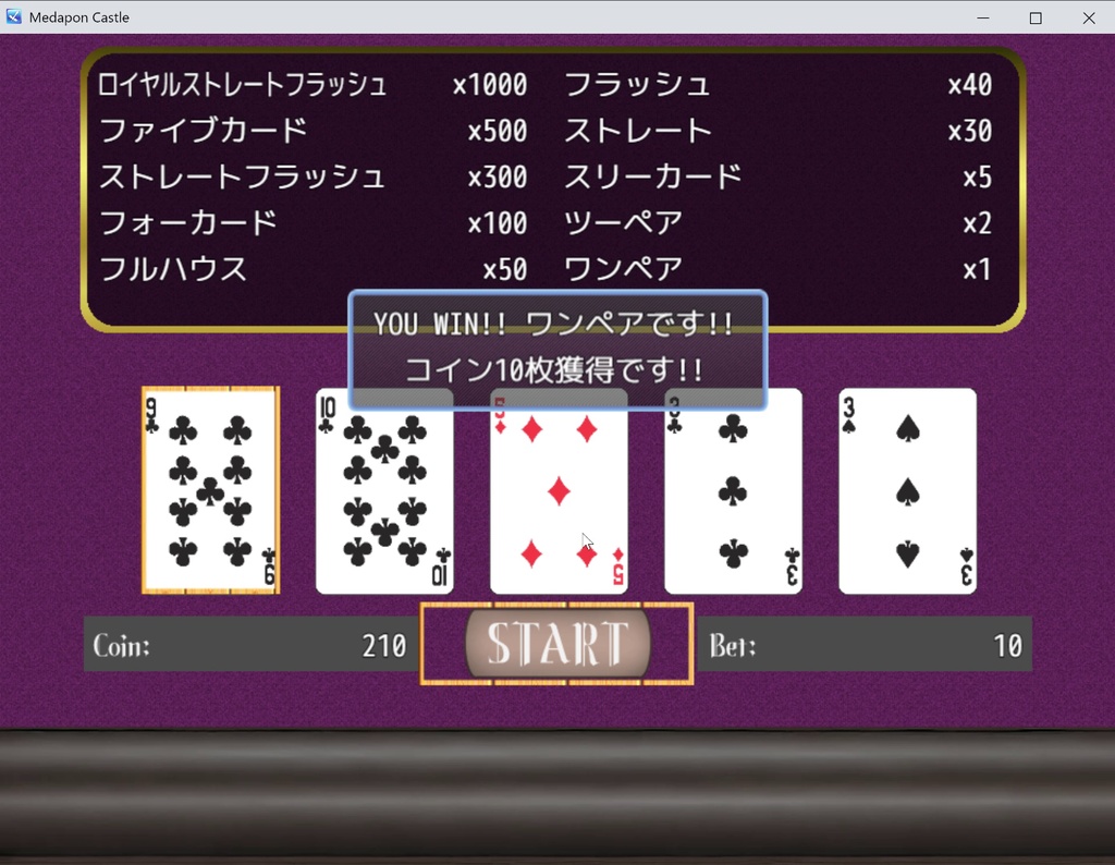 メダポンキャッスル プレオープン for Windows