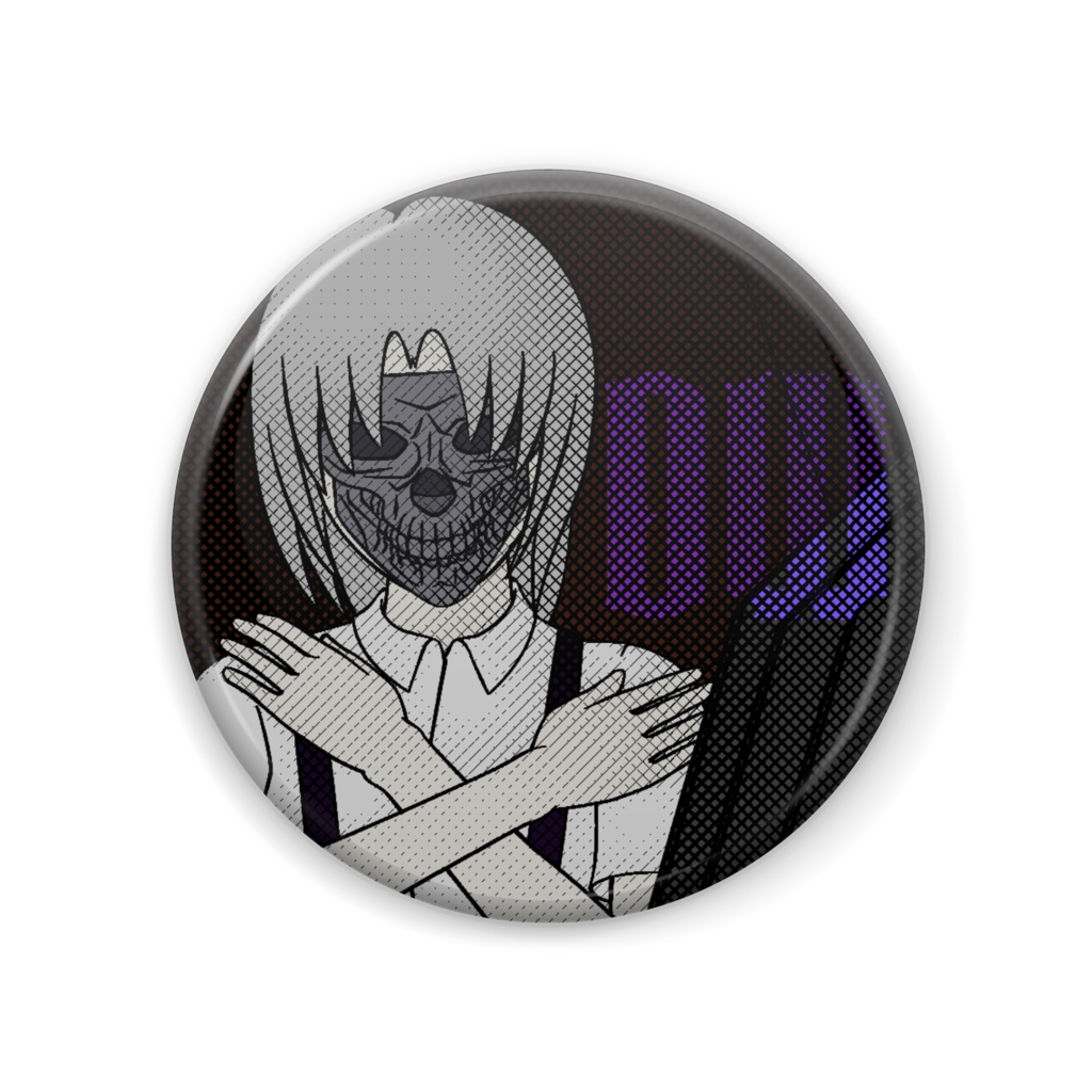 Dark White　DW缶バッジ