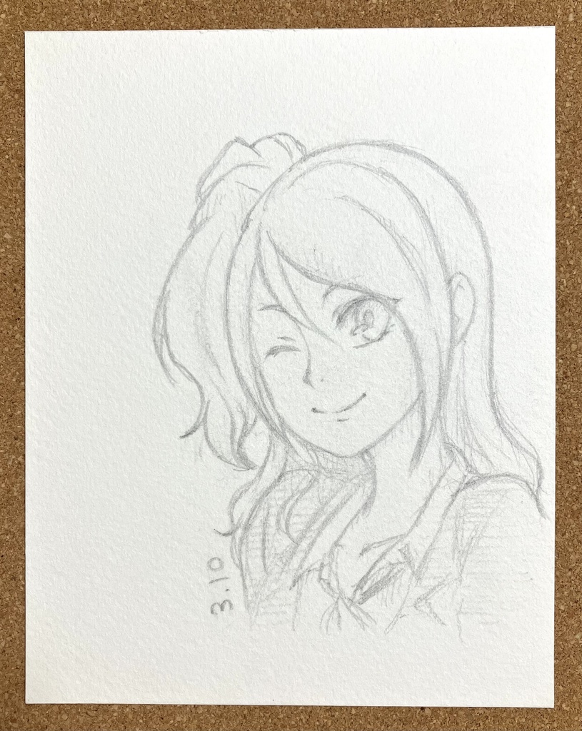 陽奈／幸子　モノクロ手描きイラスト