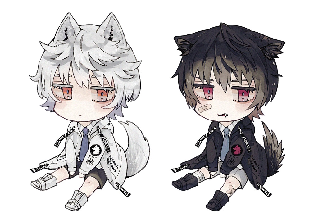 狼くんアクキー【白/黒】