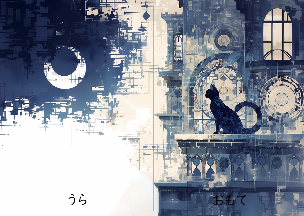 A5 クリアファイル　月の猫