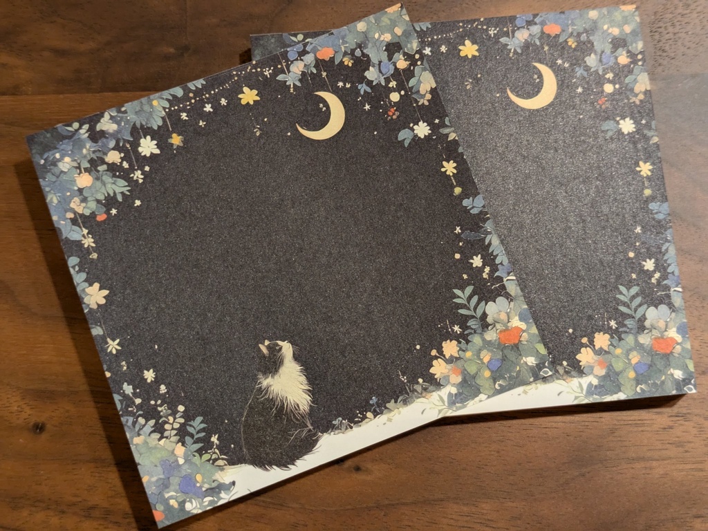 メモ帳　猫と花【デザフェス60新作】
