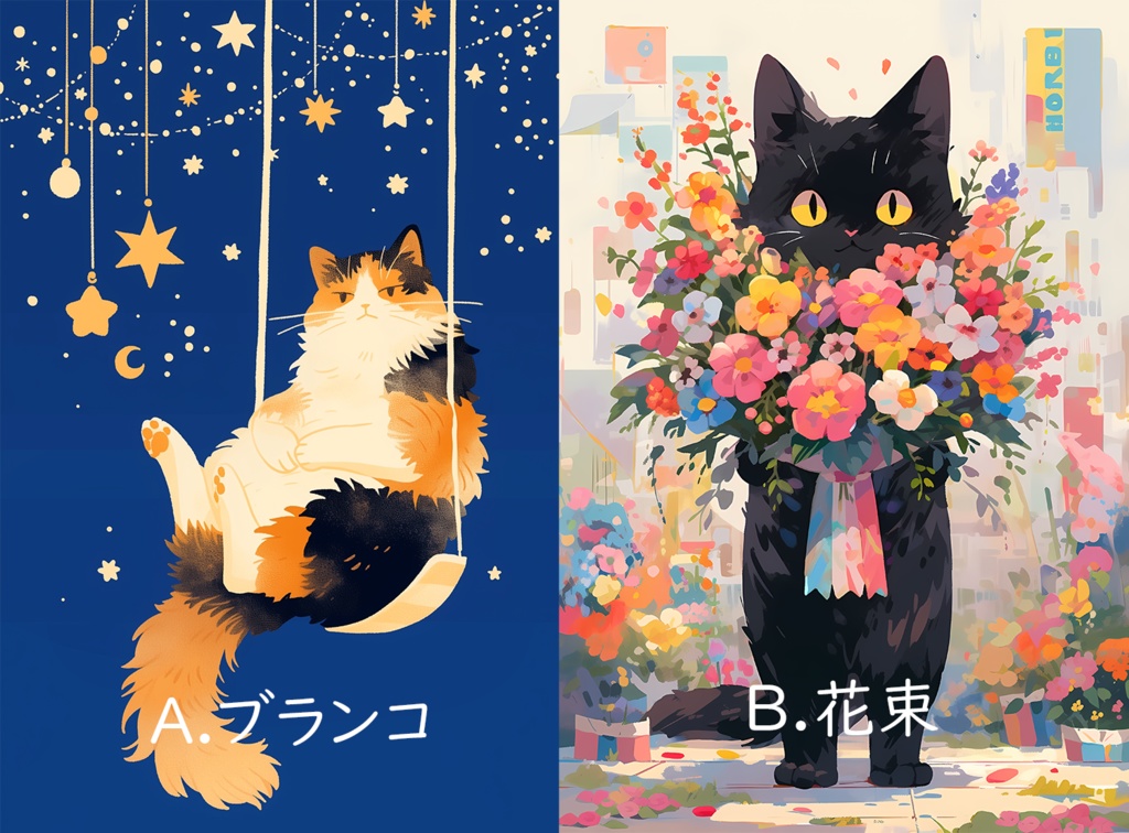 ポストカード猫2種（デザフェス60新作）