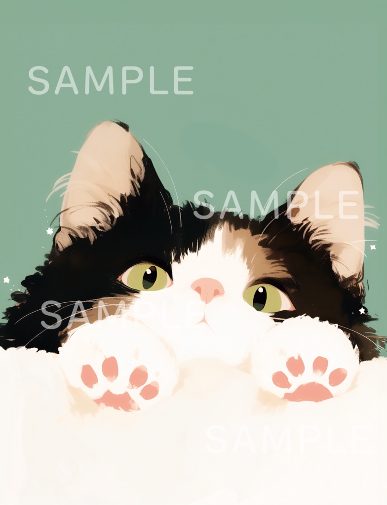 【デザフェス62新作】三毛猫ポストカード