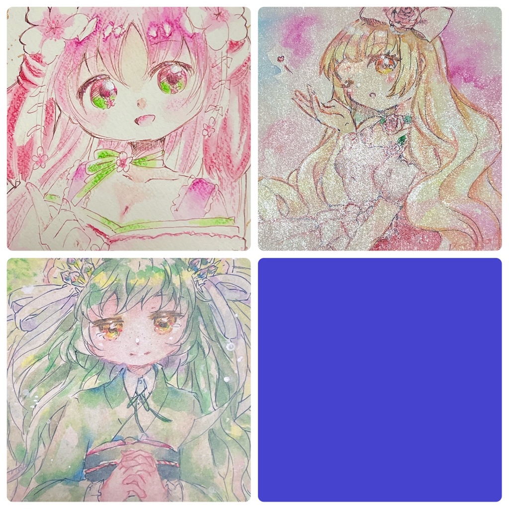 1/4色紙原画 姫神綺譚
