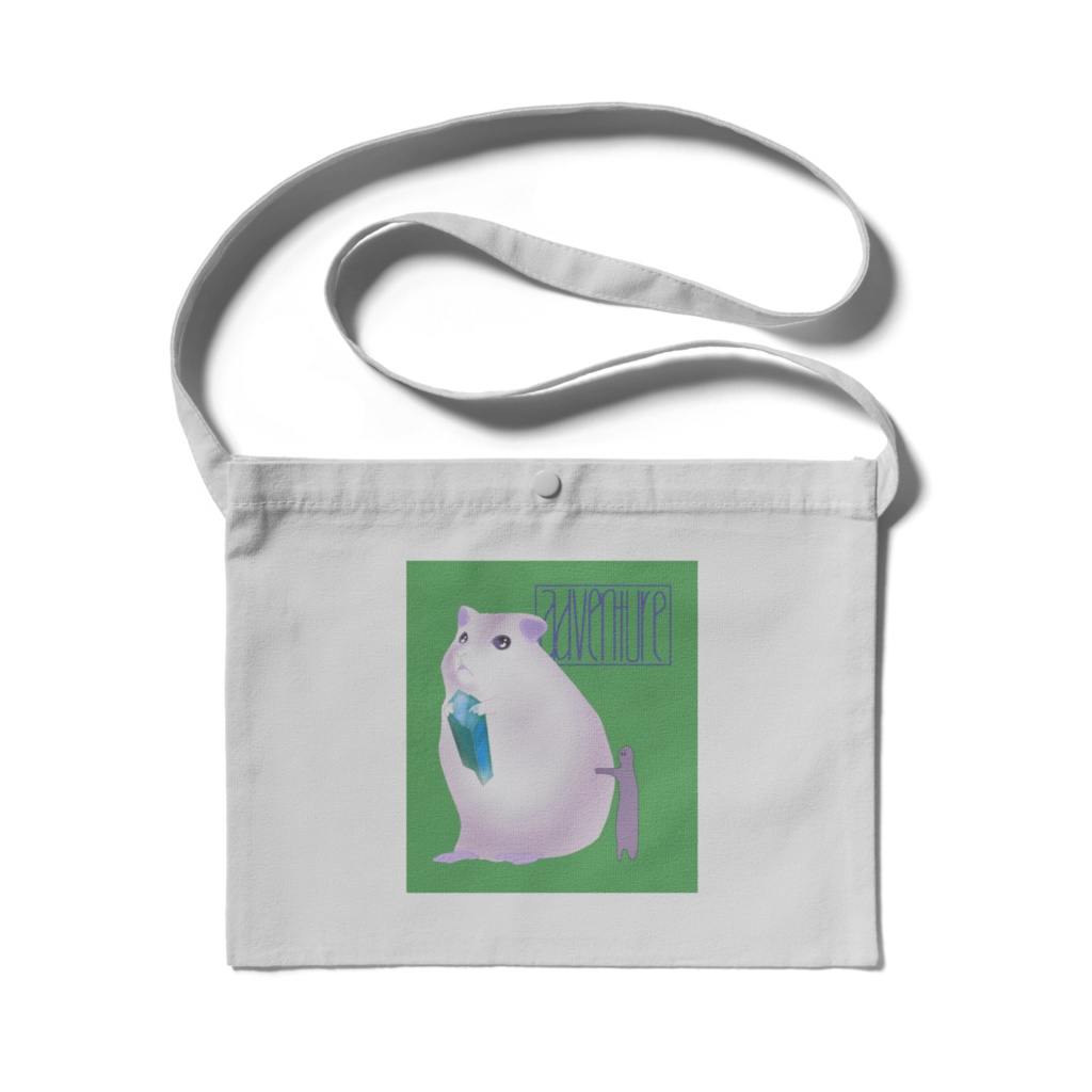 ハムちゃんサコッシュ(ライトグレー)