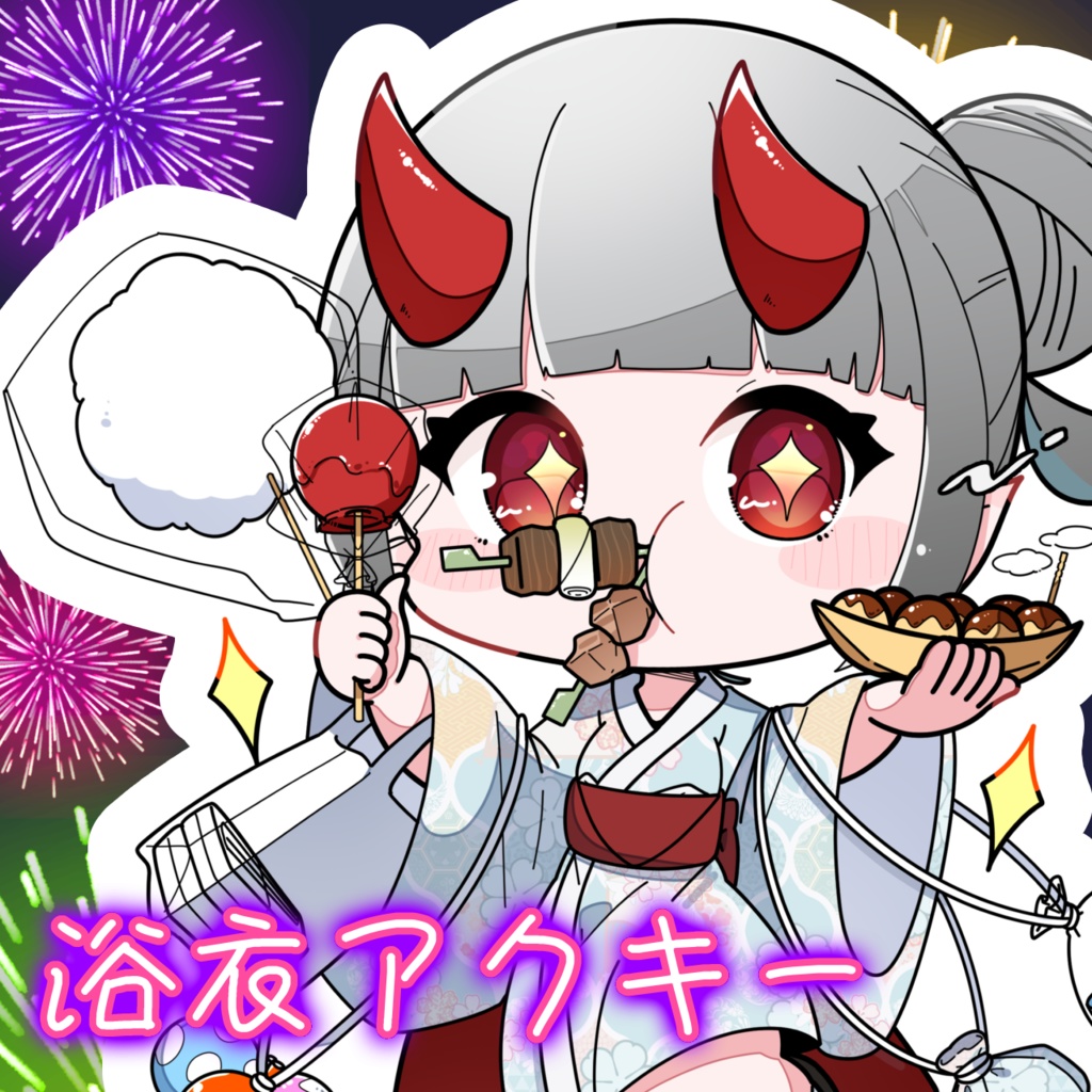 【対象】浴衣アクリルキーホルダー