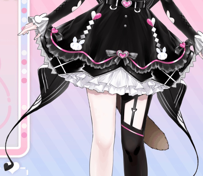 ねこページ ファミクラ衣装 live2d 配饰】4色超柔軟な猫の耳としっぽ kawaii - VoV workshop