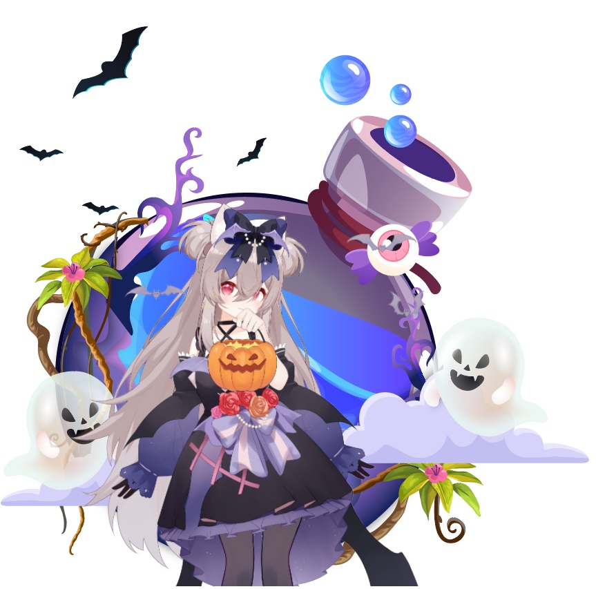 【Live2Dアパレル vts配信素材】万能适配!万聖節 魔瓶の魔術師x月下の魔女