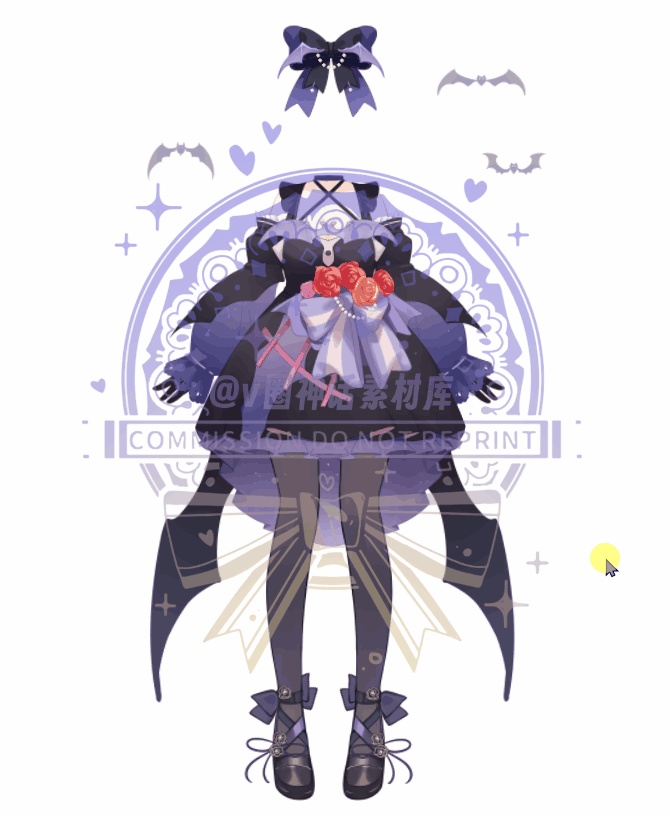 【Live2Dアパレル vts配信素材】万聖節の新衣装セットが襲来!全身の服と小物アクセサリー