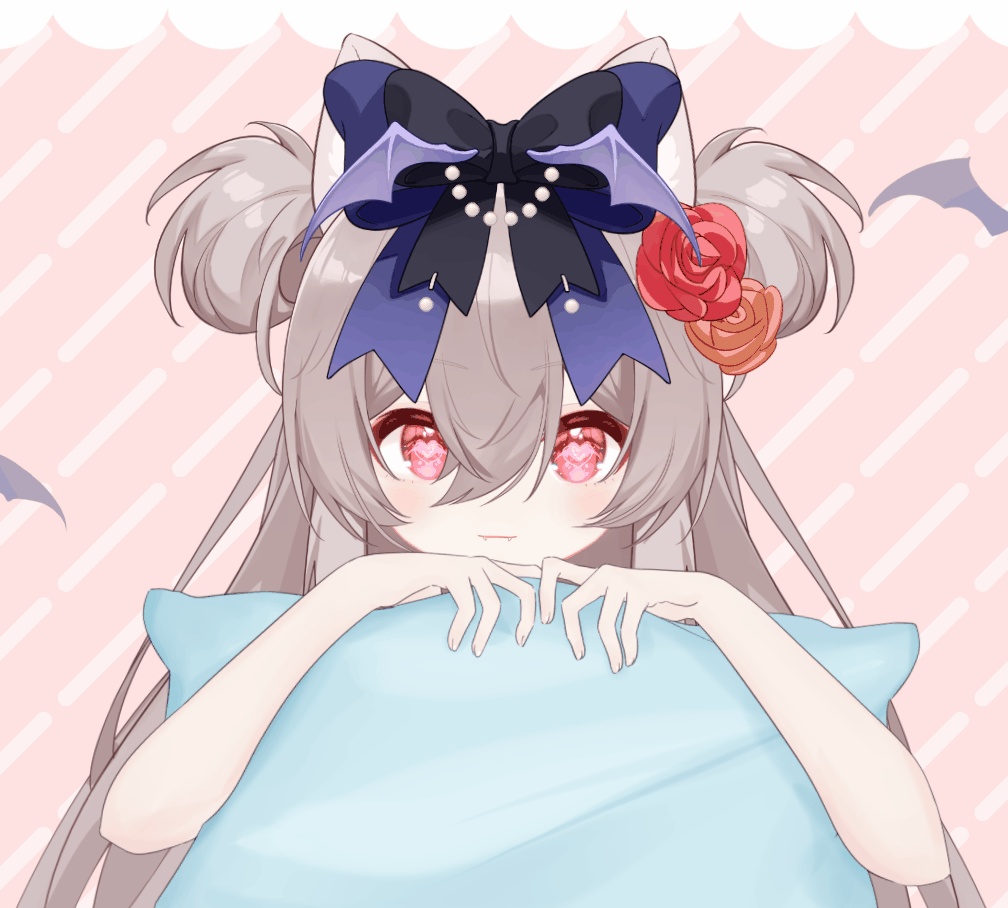 【Live2Dアパレル vts配信素材】おやすみと寝顔の6点セットの抱き枕 |VTS動|