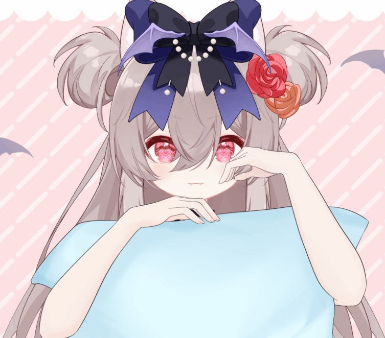 【Live2Dアパレル vts配信素材】おやすみと寝顔の6点セットの抱き枕 |VTS動|