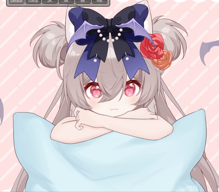 【Live2Dアパレル vts配信素材】おやすみと寝顔の6点セットの抱き枕 |VTS動|