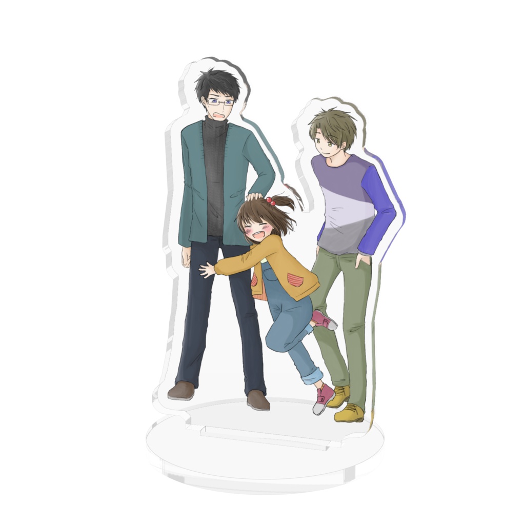 3兄妹アクリルフィギュア　【スキマ町4丁目】