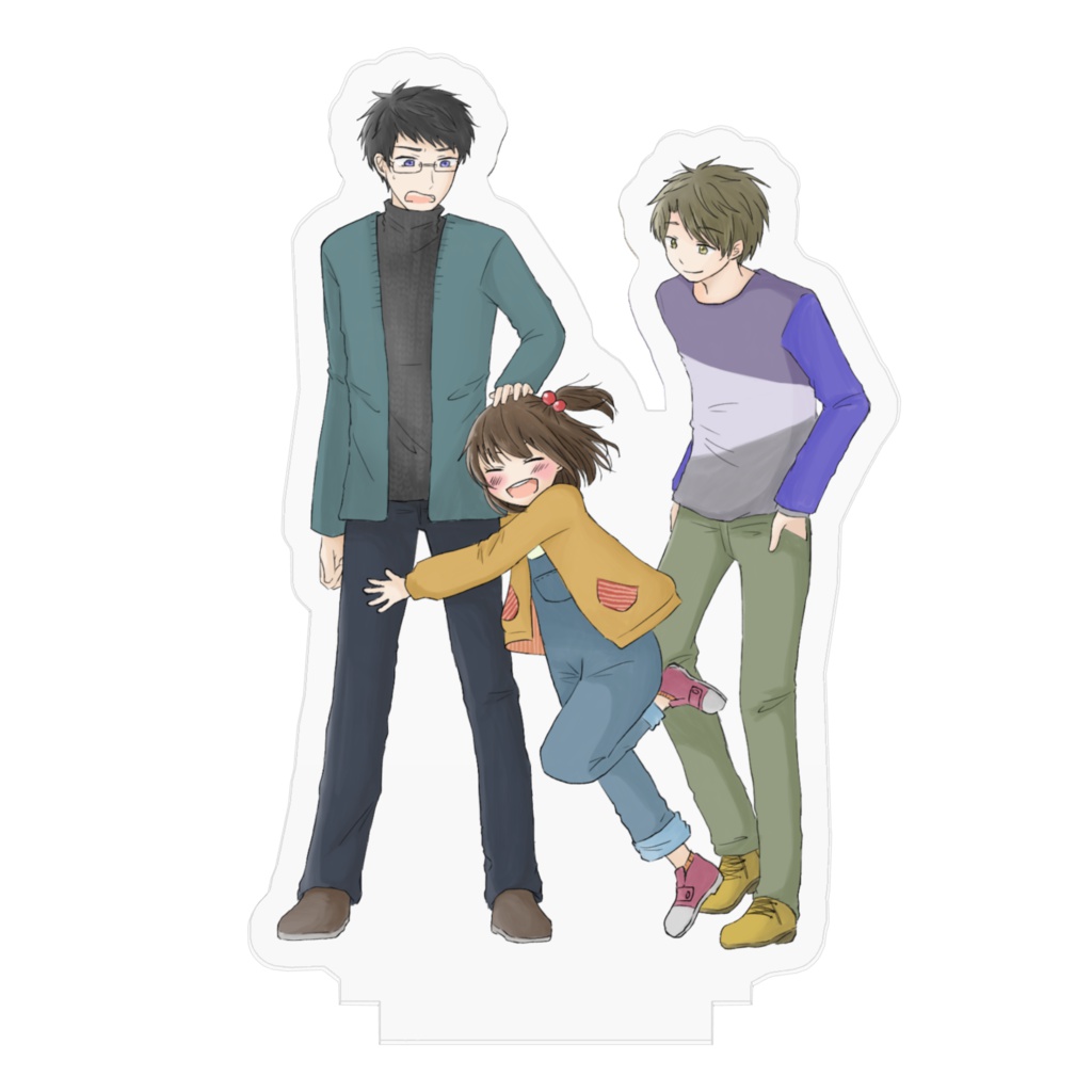 3兄妹アクリルフィギュア 【スキマ町4丁目】