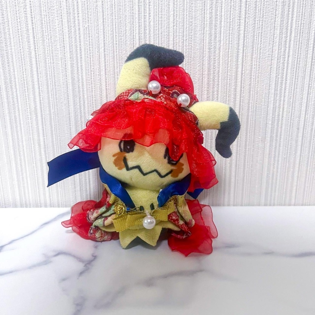 着物ドレス風 衣装セット レッド(S)