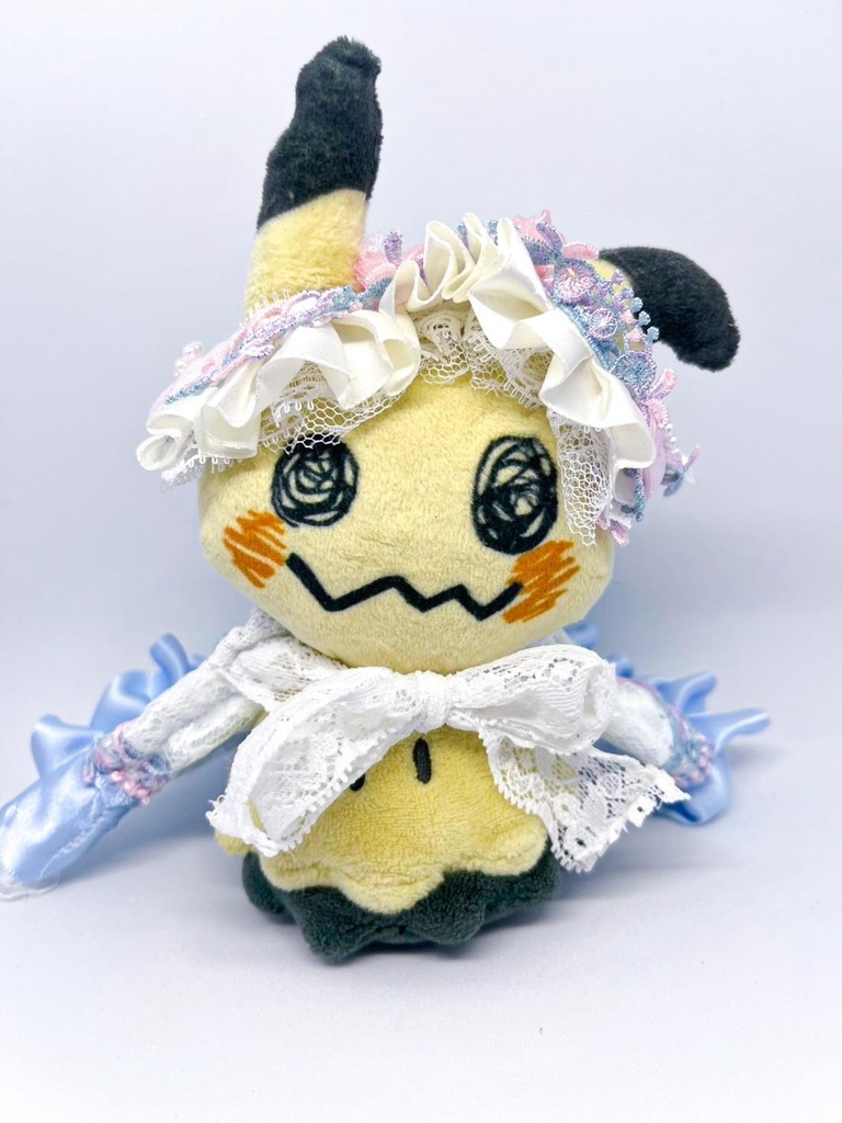 ピンク×ライトブルー 衣装セット(スリット入りMSサイズ)