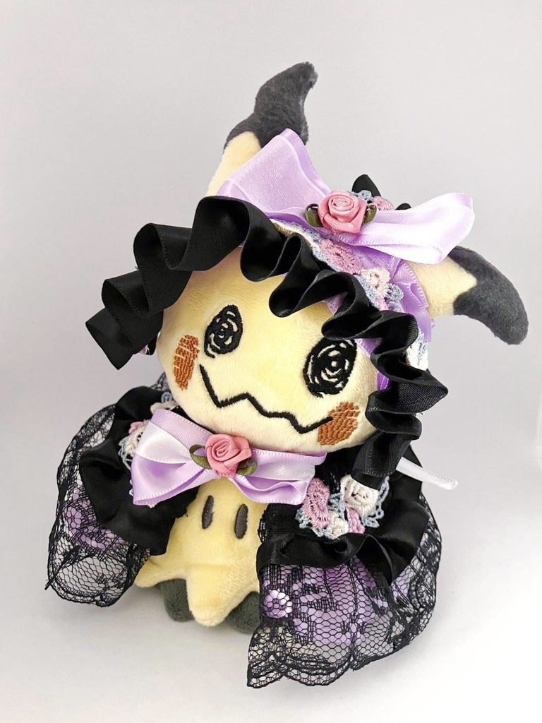 ブラック×パープル ローズ 衣装セット(Mサイズ)