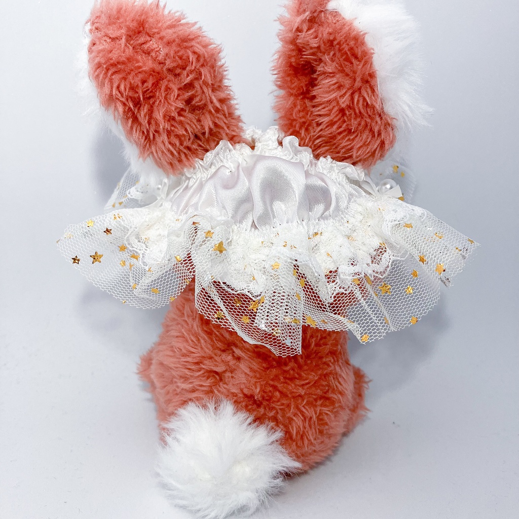 耳あり用ナイトキャップ 星柄レース