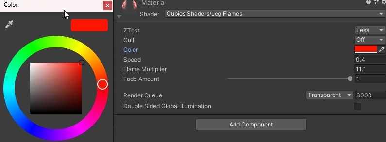 Leg Flame Shader!「専用」For Kikyo