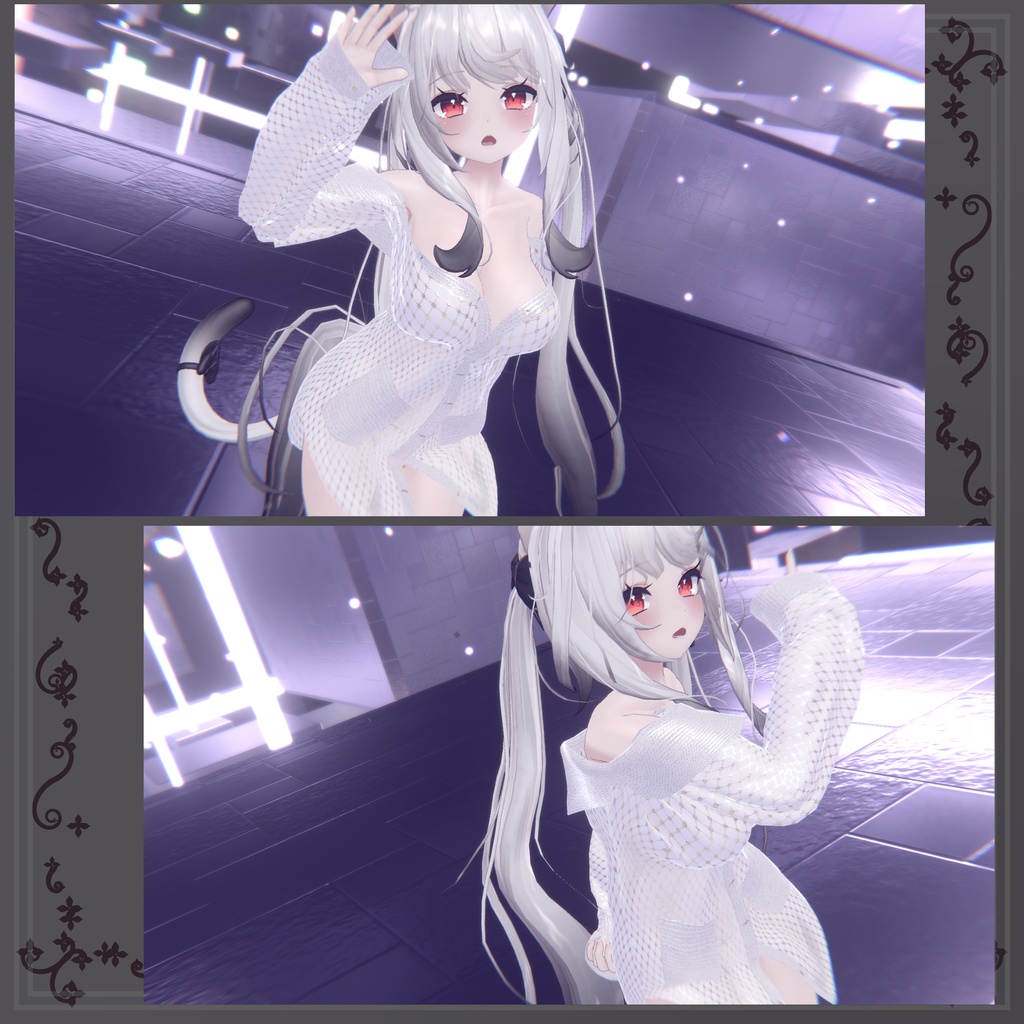 Ver1.1【萌・桔梗・舞夜対応】オフショルダーYシャツ