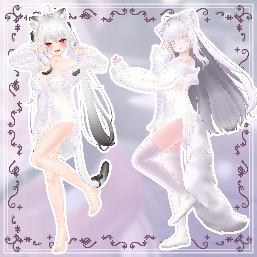 Ver1.1【萌・桔梗・舞夜対応】オフショルダーYシャツ