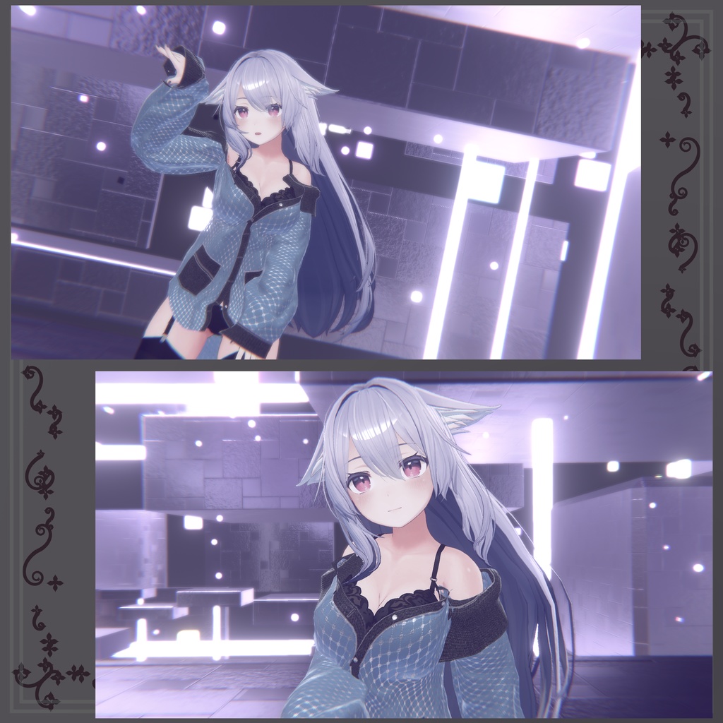 Ver1.1【萌・桔梗・舞夜対応】オフショルダーYシャツ