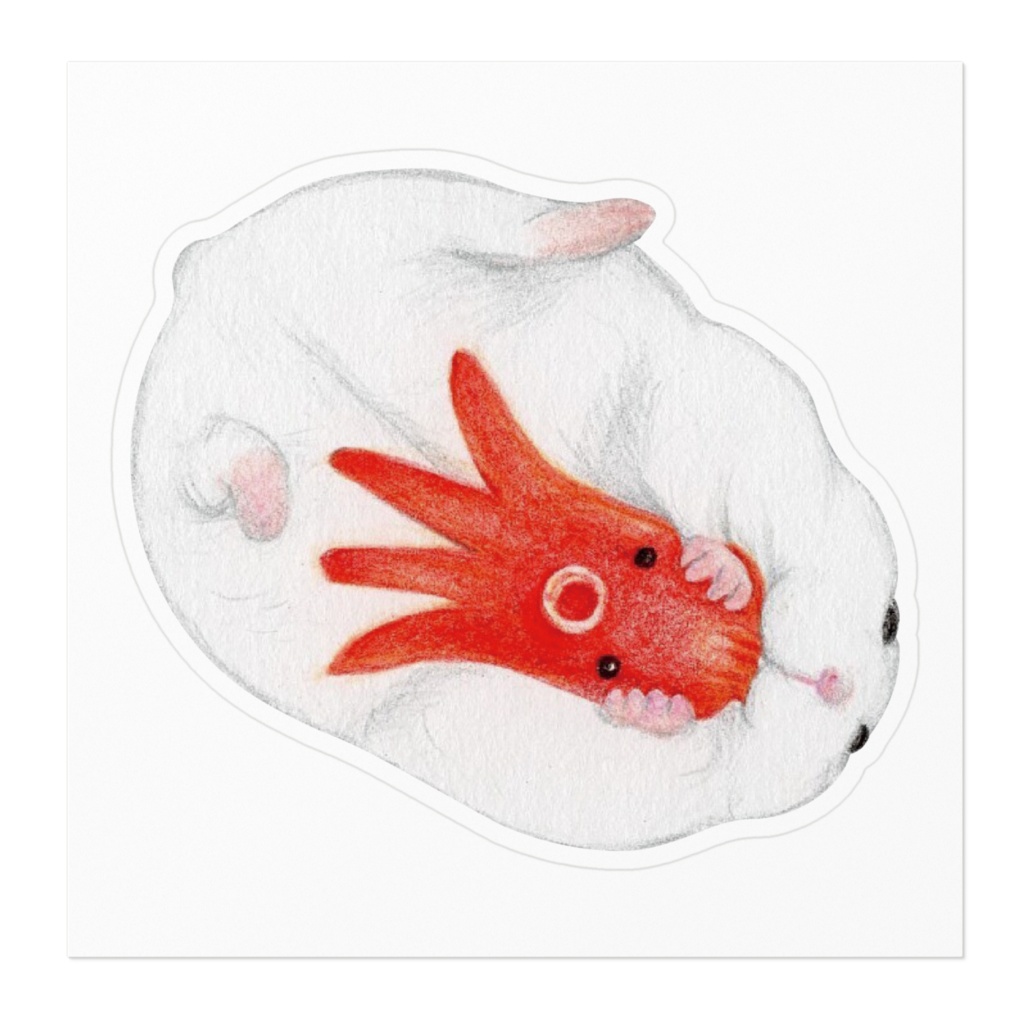 ハムスターのウインナーうまうまステッカー