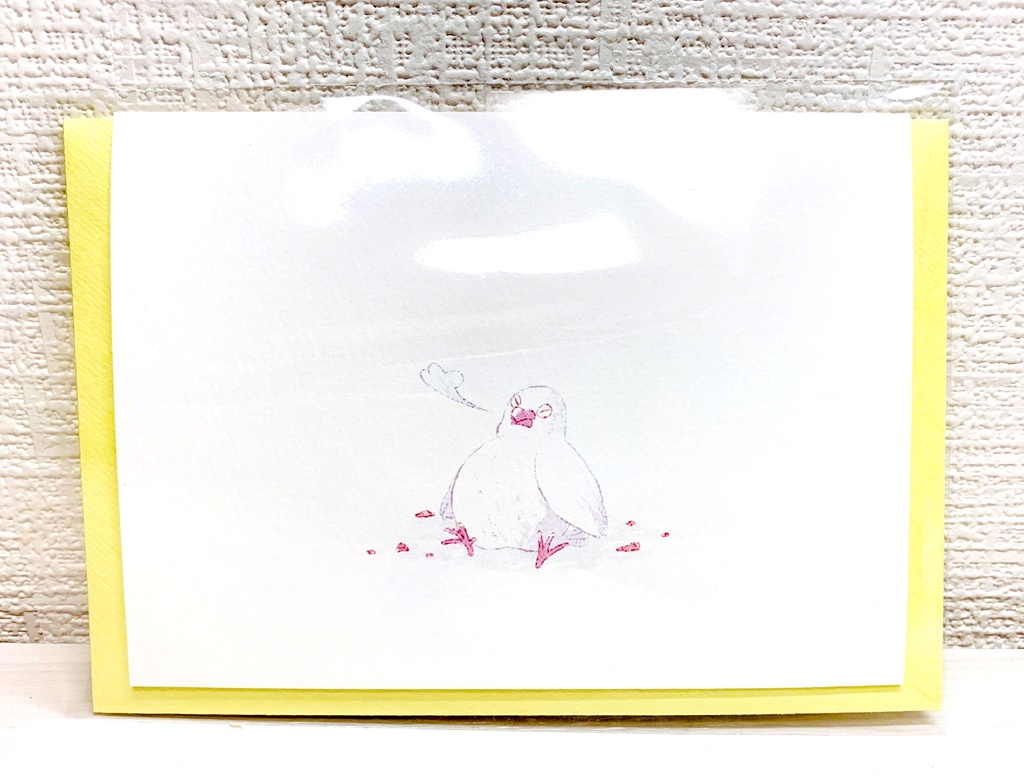 文鳥のバースデーカード - おっつーの冷蔵庫オンライン - BOOTH