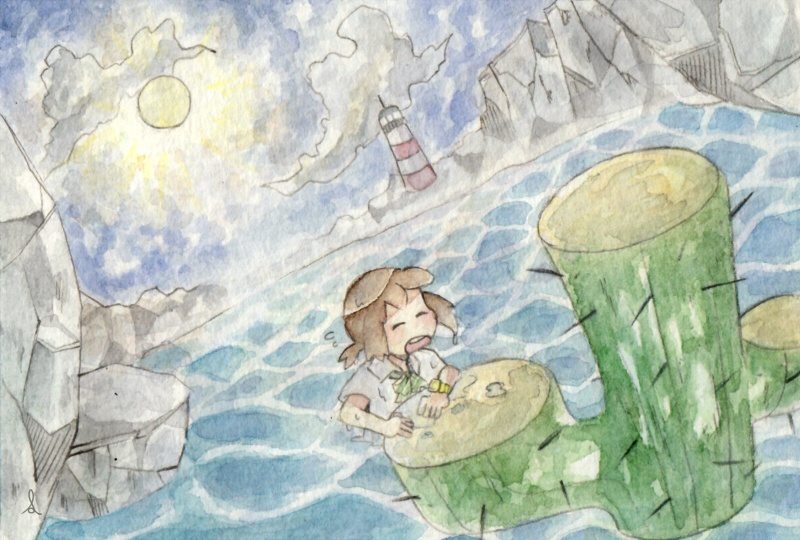 ポストカード「さぼてんの海」
