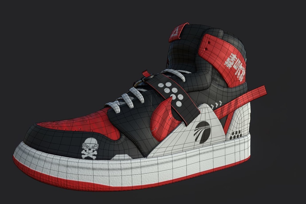 Nike tech shoes low poly game ready