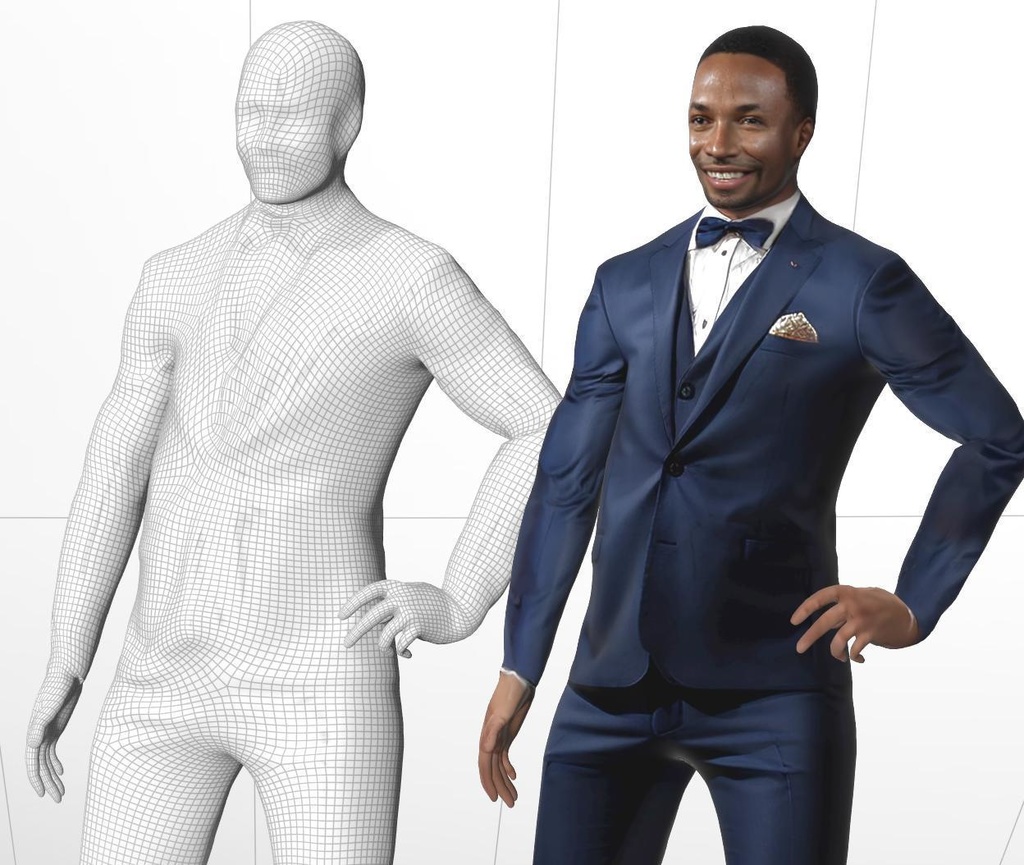 CG AI Human global 96体のローポリ人物セット