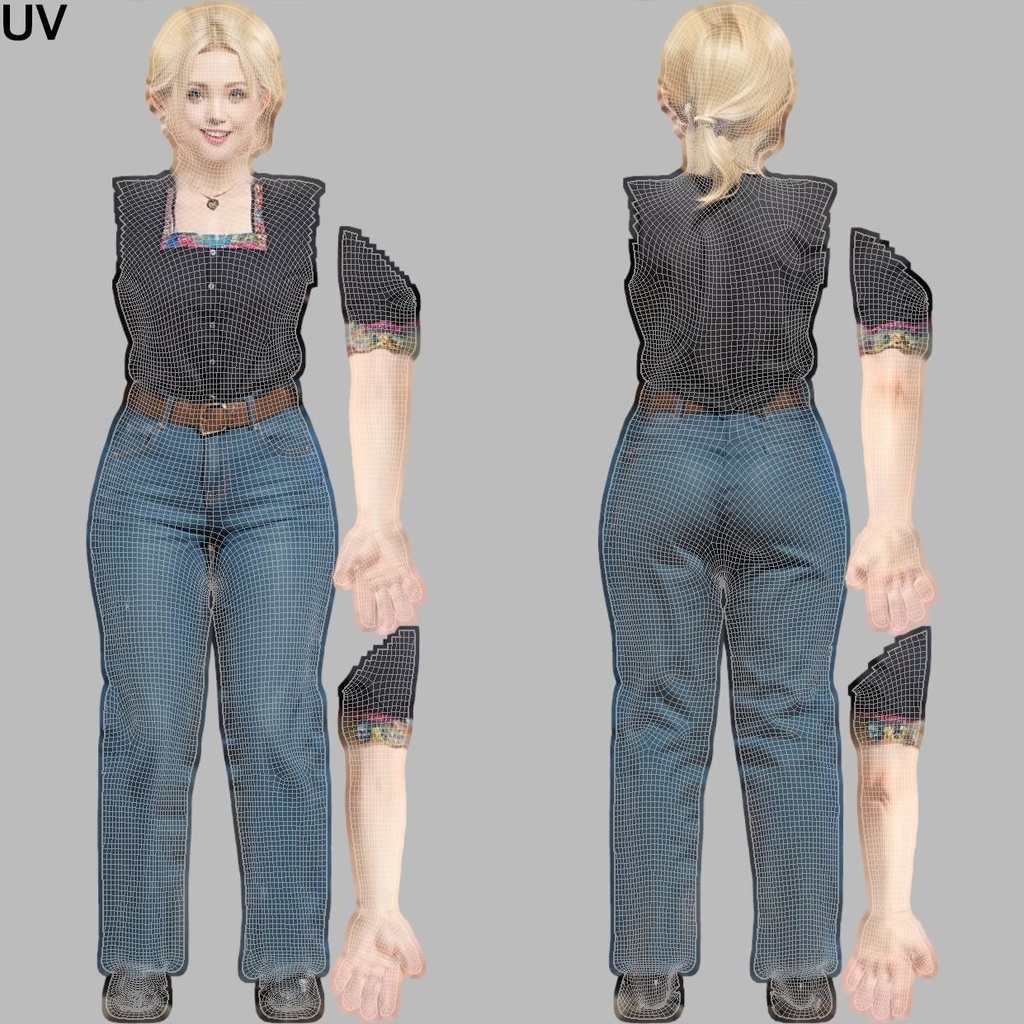 CG AI Human global 96体のローポリ人物セット