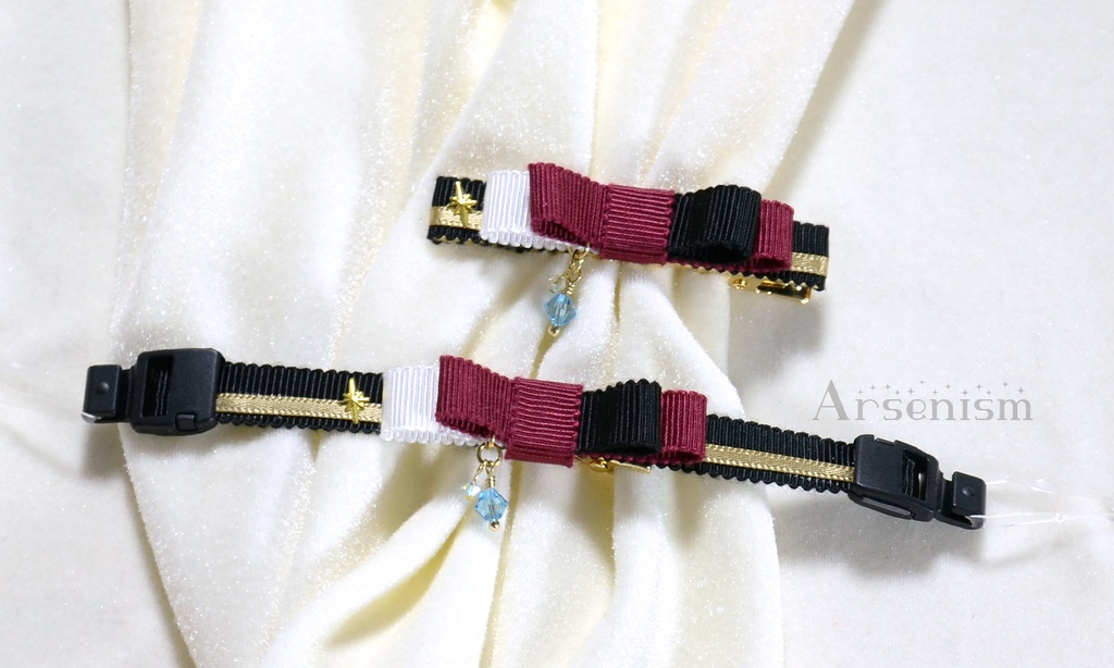 公風味リボン付きマスク留め