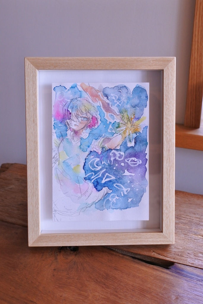 【額装水彩原画】La nuit 