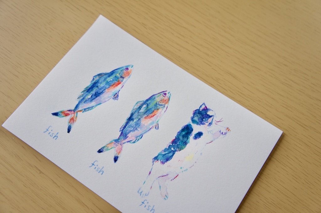 【ポストカード原画】fish…?