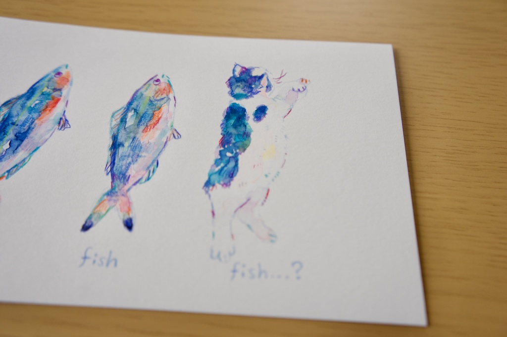 【ポストカード原画】fish…?
