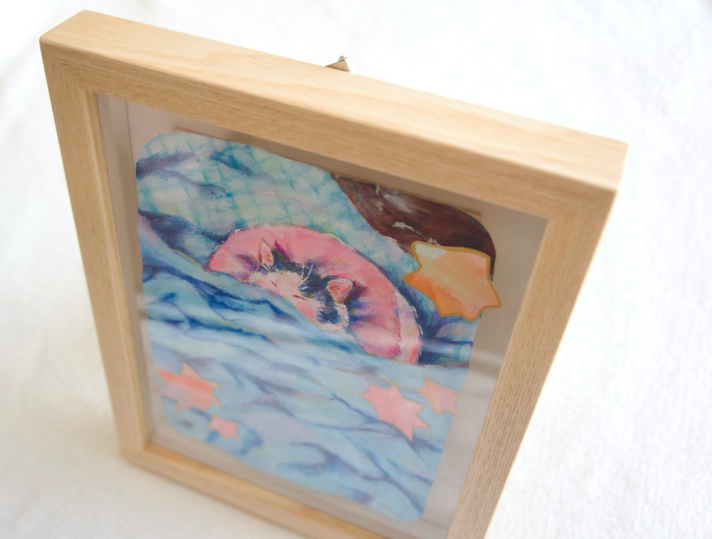 【額装原画】きみは星といっしょに夢のなか