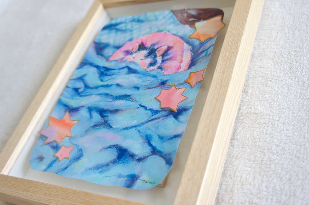 【額装原画】きみは星といっしょに夢のなか