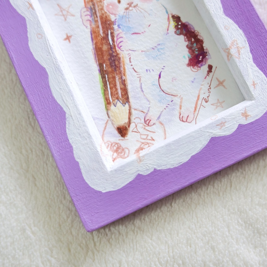 【額装原画】たゆたうと小さなアーティスト